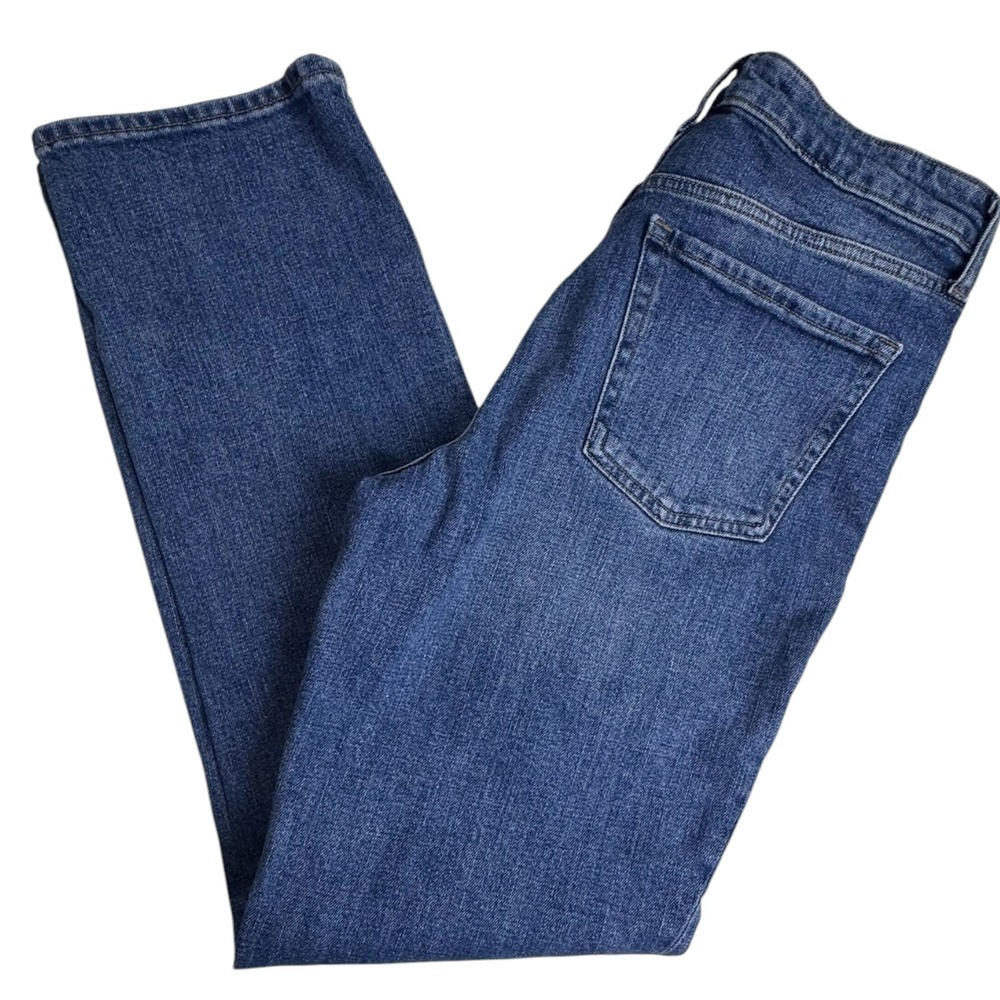 Old Navy Womens Jeans 6 Extra High Rise Straight Blue Medium Wash Secret Smooth